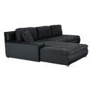 Ülőgarnitúra, fekete/fekete melír, TONIKS