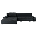 Ülőgarnitúra, fekete/fekete melír, TONIKS