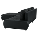 Ülőgarnitúra, fekete/fekete melír, TONIKS