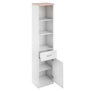 Könyvespolc 1d1s fiókkal, DTD laminált, fehér/tölgy sonoma, TOPTY TYP 04