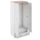 kétajtós szekrény 2D1S, fehér/tölgy sonoma, TOPTY TYP 01