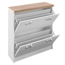 Cipősszekrény 2k, DTD laminált, fehér/tölgy sonoma, TOPTY TYP 11