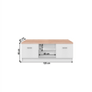 RTV asztal 2d, DTD laminált, fehér/tölgy sonoma, TOPTY TYP 15