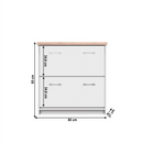 Cipősszekrény 2k, DTD laminált, fehér/tölgy sonoma, TOPTY TYP 11