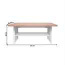 Dohányzóasztal 115, DTD laminált, fehér/tölgy sonoma, TOPTY TYP 18