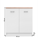 Komód 2D, fehér/tölgy sonoma, TOPTY TYP 13