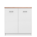 Komód 2D, fehér/tölgy sonoma, TOPTY TYP 13