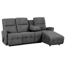 Állítható sarok ülőgarnitúra, sötétszürke, jobbos, TROJAN ROH