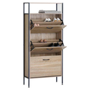 Cipőtároló, 3 soros, tölgy, TREDIS