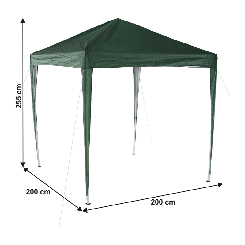 Öszecsukhatós kerti pavilon, zöld, 2x2 m, TREKAN TYP 1