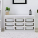 Rendszerező tárolódobozokkal, fehér, TRIMAL