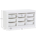 Rendszerező tárolódobozokkal, fehér, TRIMAL