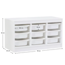 Rendszerező tárolódobozokkal, fehér, TRIMAL