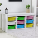 Rendszerező tárolódobozokkal, fehér/színes, TRIMAL