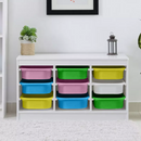 Rendszerező tárolódobozokkal, fehér/színes, TRIMAL