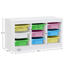 Rendszerező tárolódobozokkal, fehér/színes, TRIMAL