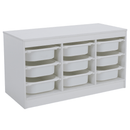 Rendszerező tárolódobozokkal, fehér, TRIMAL