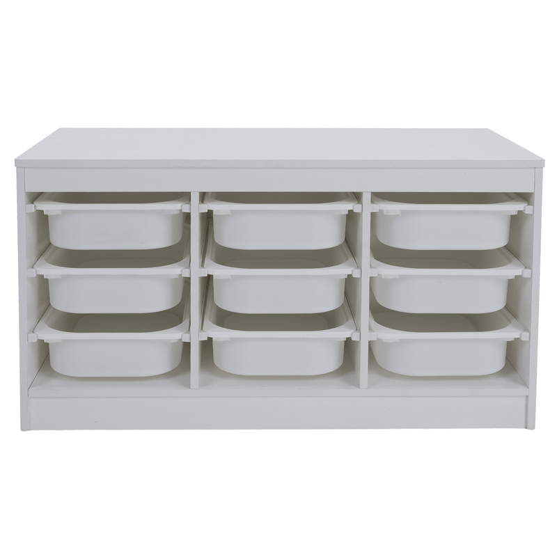 Rendszerező tárolódobozokkal, fehér, TRIMAL