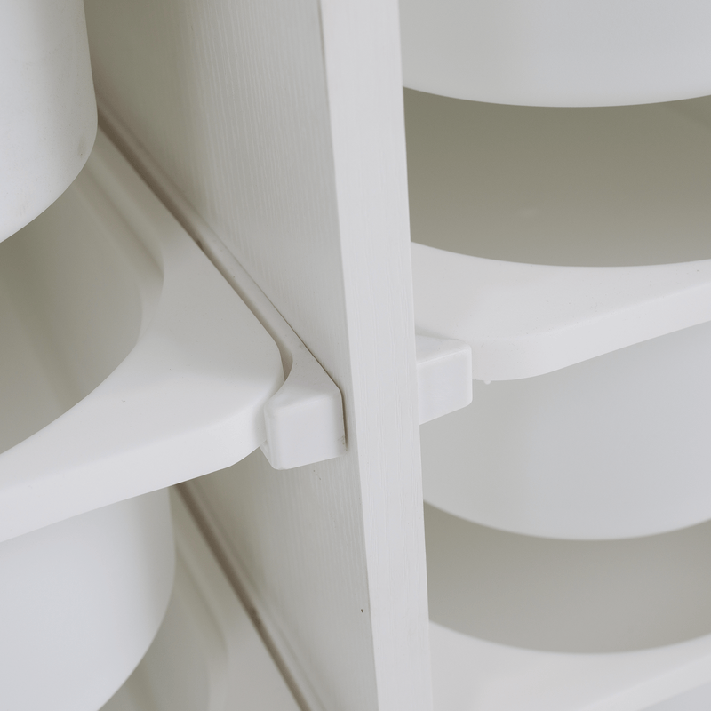 Rendszerező tárolódobozokkal, fehér, TRIMAL