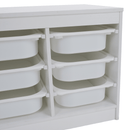 Rendszerező tárolódobozokkal, fehér, TRIMAL