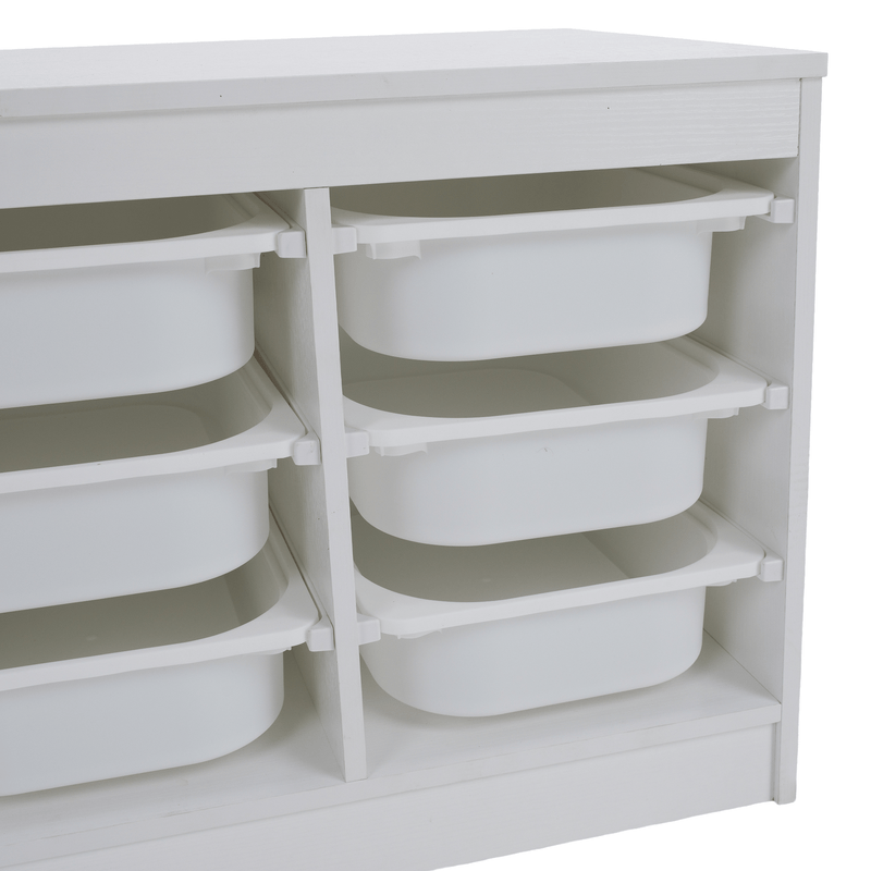 Rendszerező tárolódobozokkal, fehér, TRIMAL