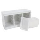 Rendszerező tárolódobozokkal, fehér, TRIMAL