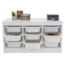 Rendszerező tárolódobozokkal, fehér, TRIMAL