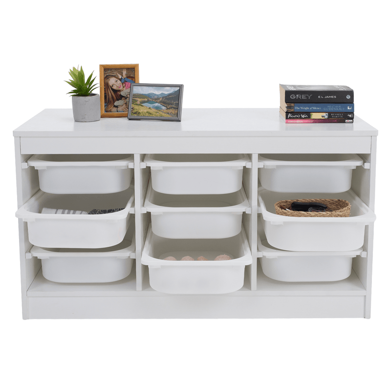 Rendszerező tárolódobozokkal, fehér, TRIMAL