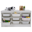 Rendszerező tárolódobozokkal, fehér, TRIMAL