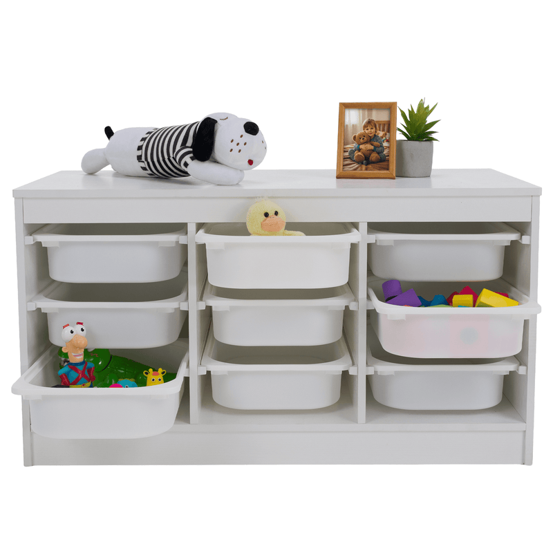 Rendszerező tárolódobozokkal, fehér, TRIMAL