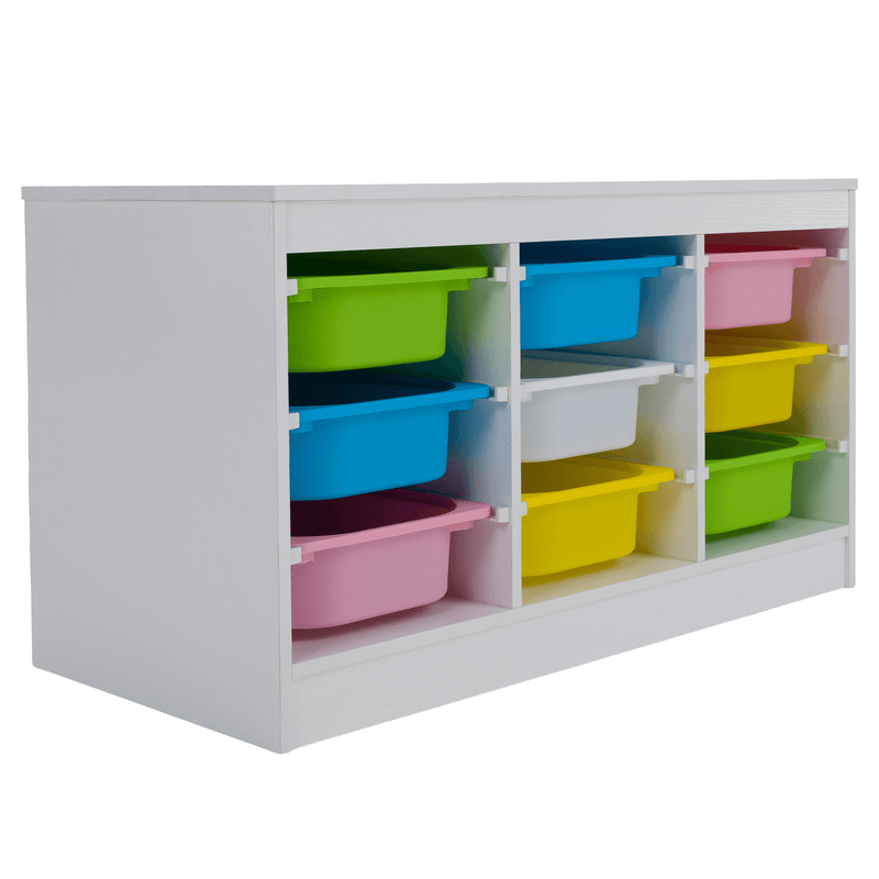 Rendszerező tárolódobozokkal, fehér/színes, TRIMAL