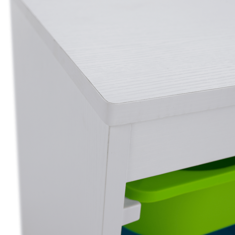 Rendszerező tárolódobozokkal, fehér/színes, TRIMAL