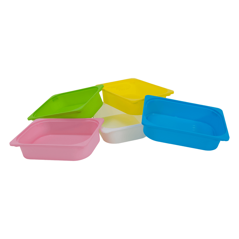 Rendszerező tárolódobozokkal, fehér/színes, TRIMAL