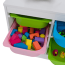 Rendszerező tárolódobozokkal, fehér/színes, TRIMAL