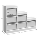 Polcállvány piramis, fehér, TRINIS