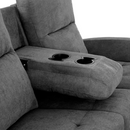 Állítható sarok ülőgarnitúra, sötétszürke, jobbos, TROJAN ROH