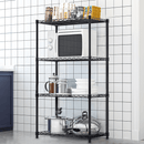 Polcállvány, 4 polcos, fekete, SUER TYP 1