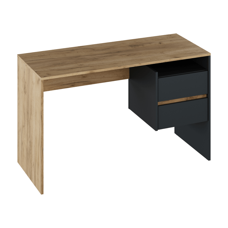 Számítógépasztal, artisan tölgy/grafit, TULIO NEW