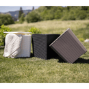 Kerti tároló doboz/kisasztal, fehér, UGUR