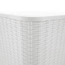 Kerti tároló doboz/kisasztal, fehér, UGUR