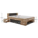 Ágy tárhellyel, 140x200, artisan tölgy/antracit, UNIS