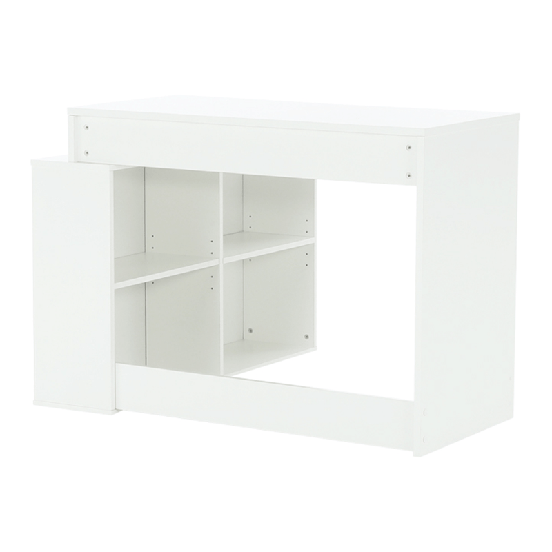 Számítógépasztal, fehér, univerzális, KORNER 2 NEW