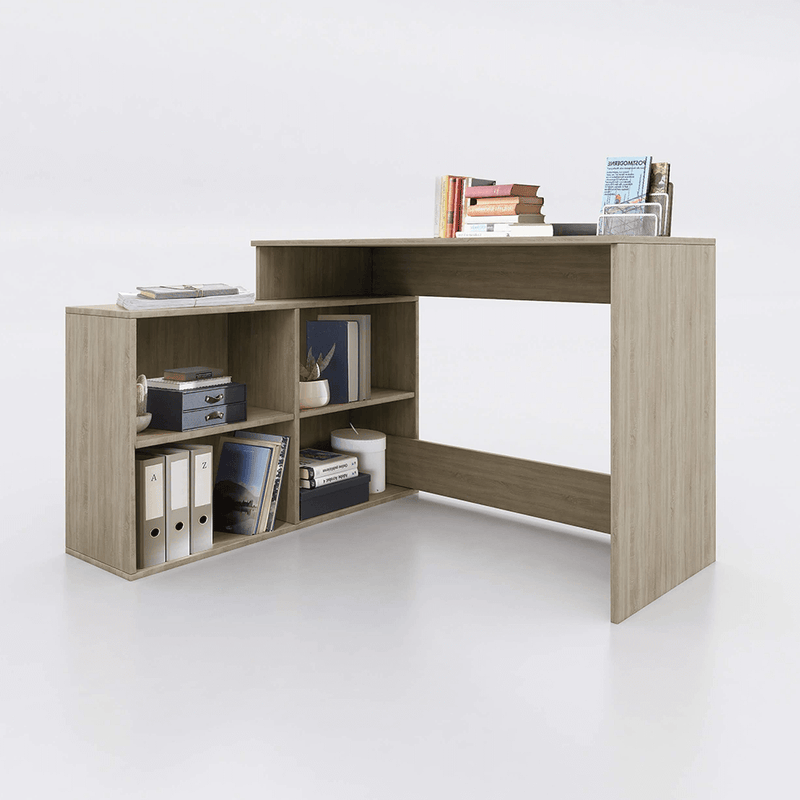 Számítógépasztal, sonoma tölgy, univerzális, KORNER 2 NEW