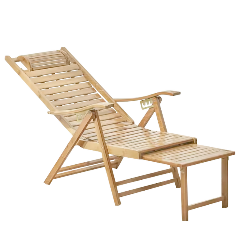 Kerti állítható szék, természetes, bambusz, URSEL