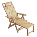 Kerti állítható szék, természetes, bambusz, URSEL