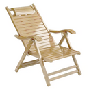 Kerti állítható szék, természetes, bambusz, URSEL