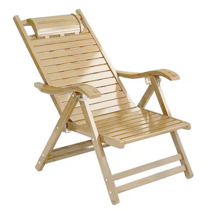 Kerti állítható szék, természetes, bambusz, URSEL