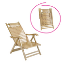 Kerti állítható szék, természetes, bambusz, URSEL