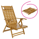 Kerti állítható szék, természetes, bambusz, URSEL