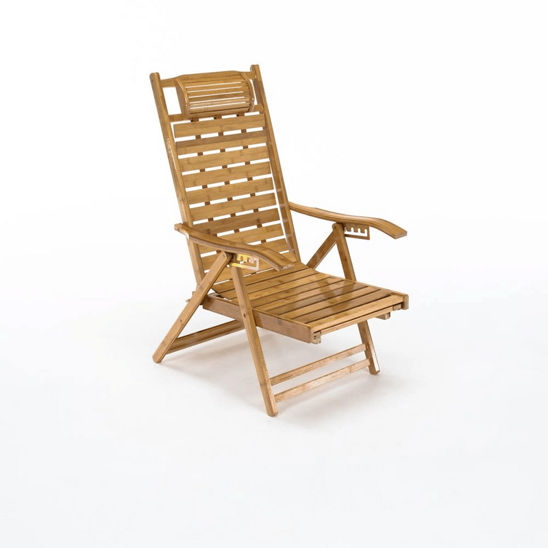 Kerti állítható szék, természetes, bambusz, URSEL